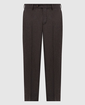 Brunello Cucinelli Dark brown wool pants M038PI1770