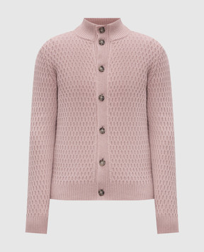 Peserico Pink wool and cashmere cardigan R59563F0509470