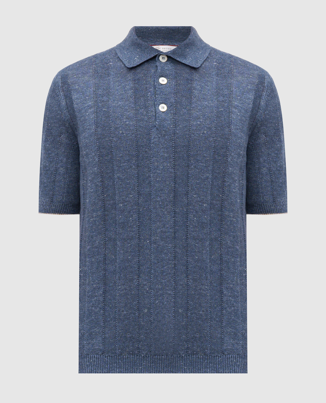 Blue polo with linen