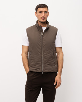MooRER Brown UROS down vest UROSSKT