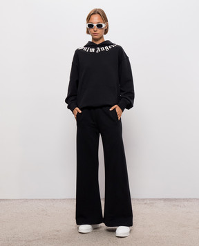 Palm Angels Black sweatpants with logo print PAWCH002FL001