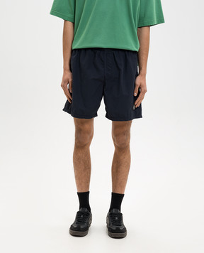Stone Island Navy swim shorts with logo patch L1S15B100B09S0046