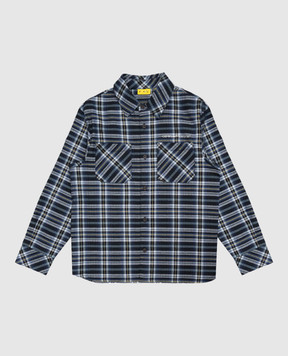 Off-White Children's blue patterned shirt 44BGE007F26F001