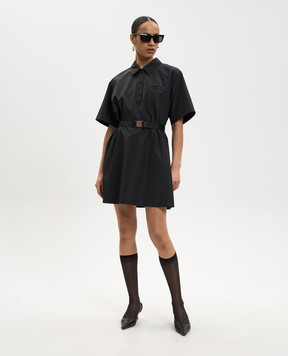 Juun.j Black mini polo dress with belt JW6271W035