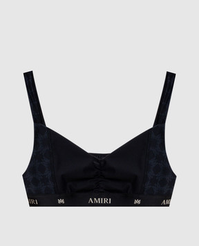 AMIRI Black top with monogram print AWBOAC1005