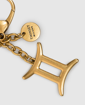 Twinset Gemini gold keychain 999TL8020