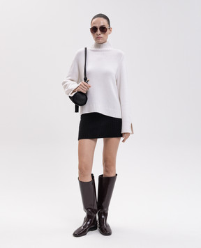 Allude Ivory cashmere sweater with slits 26511185