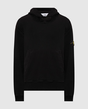 Stone Island Black hoodie with logo patch L2S156100023S0A20