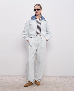 Juun.j White striped jumper JW6241W011