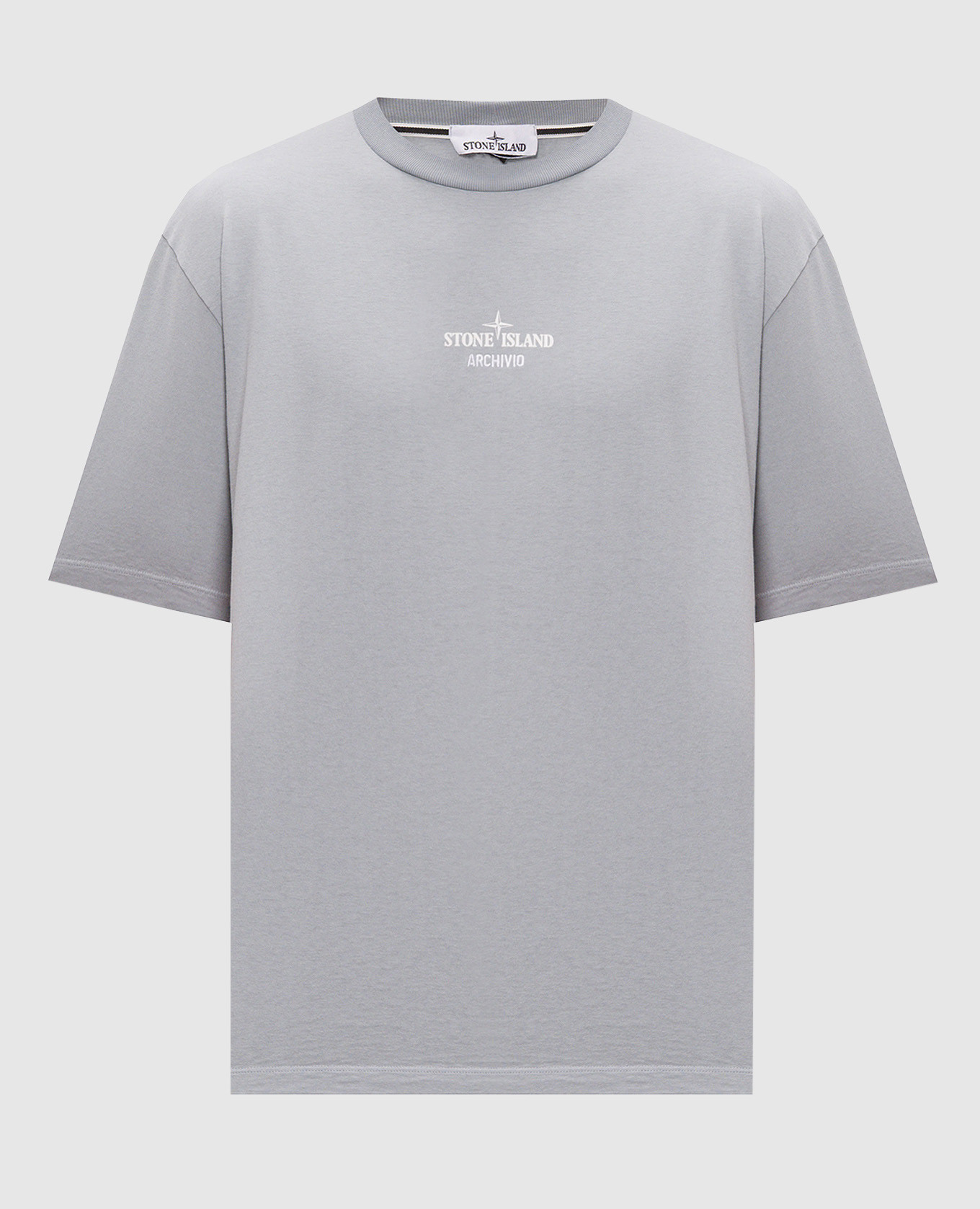 Gray T-shirt with ARCHIVIO print