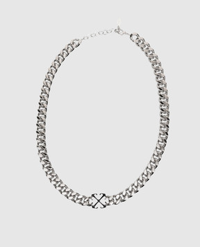 Off-White Silver chain with emblem OMOB156C99MET001