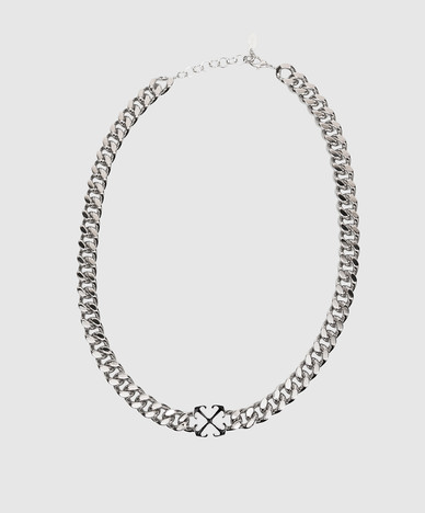 Silver chain with emblem