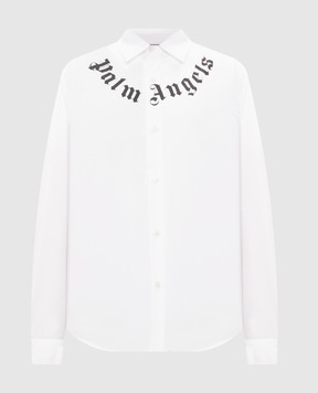 Palm Angels White shirt with contrast logo PAMGE001FB001