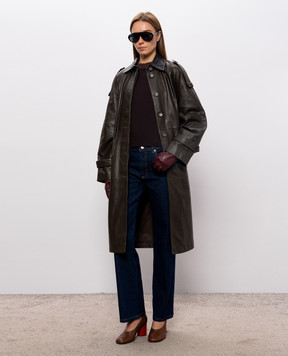 Max & Co Brown leather trench coat MCOSPIGOLA