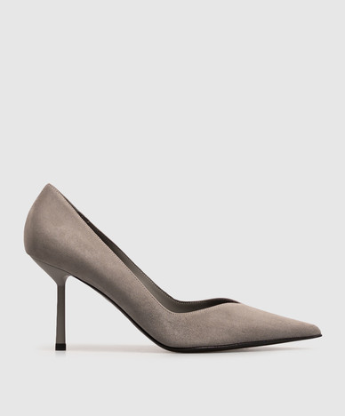 Szare zamszowe buty Vivienne