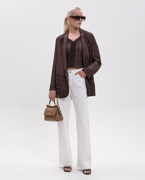 Max & Co Brown lace top MCOFIENO