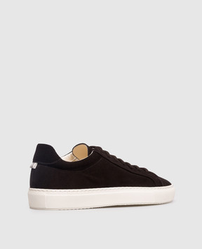 Doucal's Brown suede sneakers with logo DD8901JESSUF229