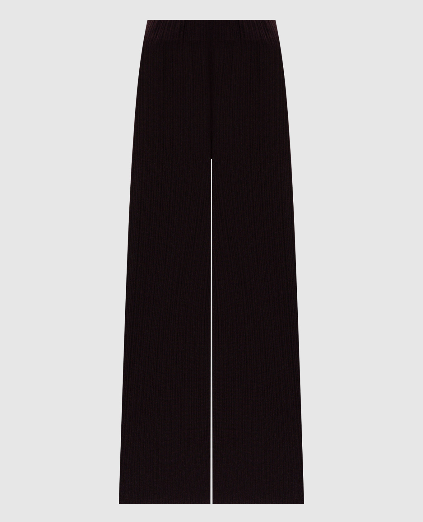 Bordeauxrode broek van kasjmier, wol en zijde
