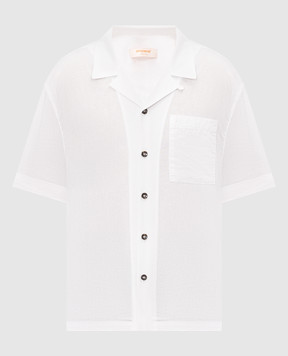 Officina 36 White shirt with linen 0335800567