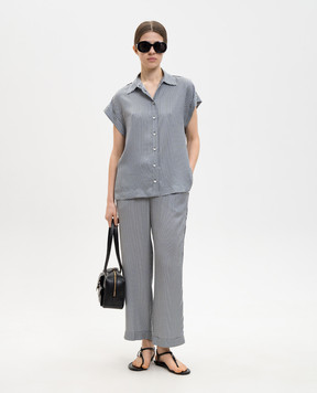 Peserico White blouse with emblem print M0649808186