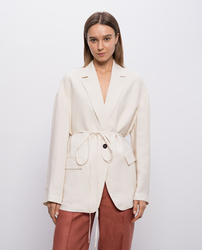Brunello Cucinelli Ivory jacket with linen MH1267591