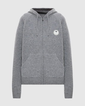 Palm Angels Grey sports jacket with wool PAMHU003KN002