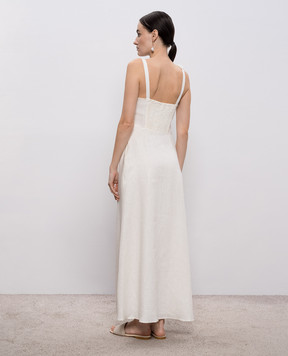 Faithfull Cera white linen dress FF4454WHT