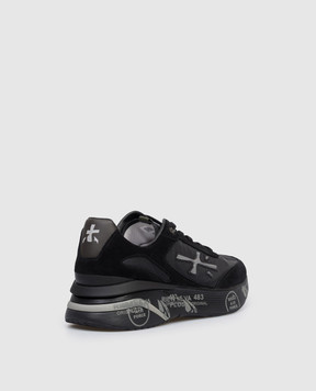 Premiata Black MOERUN logo combination sneakers MOERUN