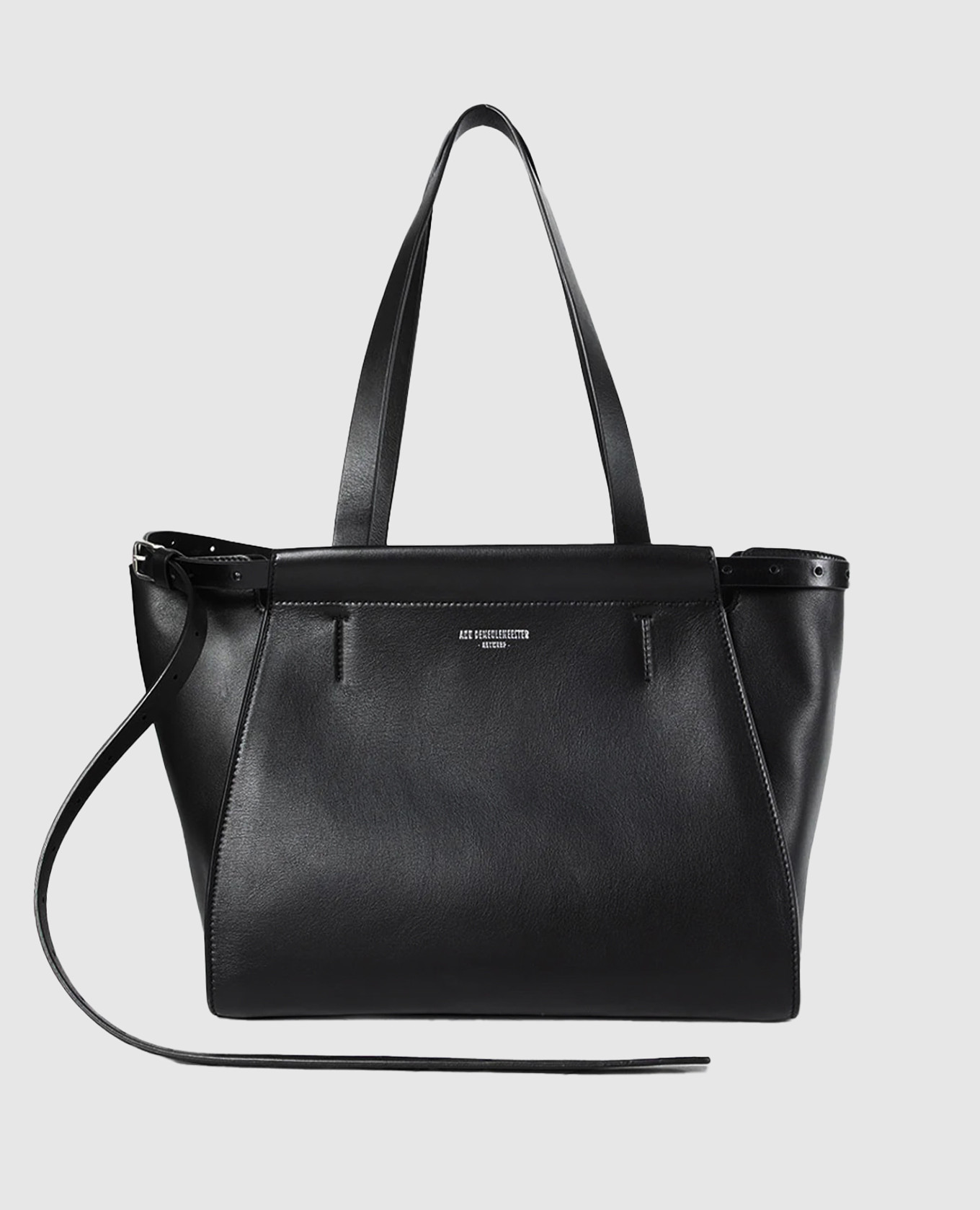 

Endre black leather tote bag Ann Demeulemeester