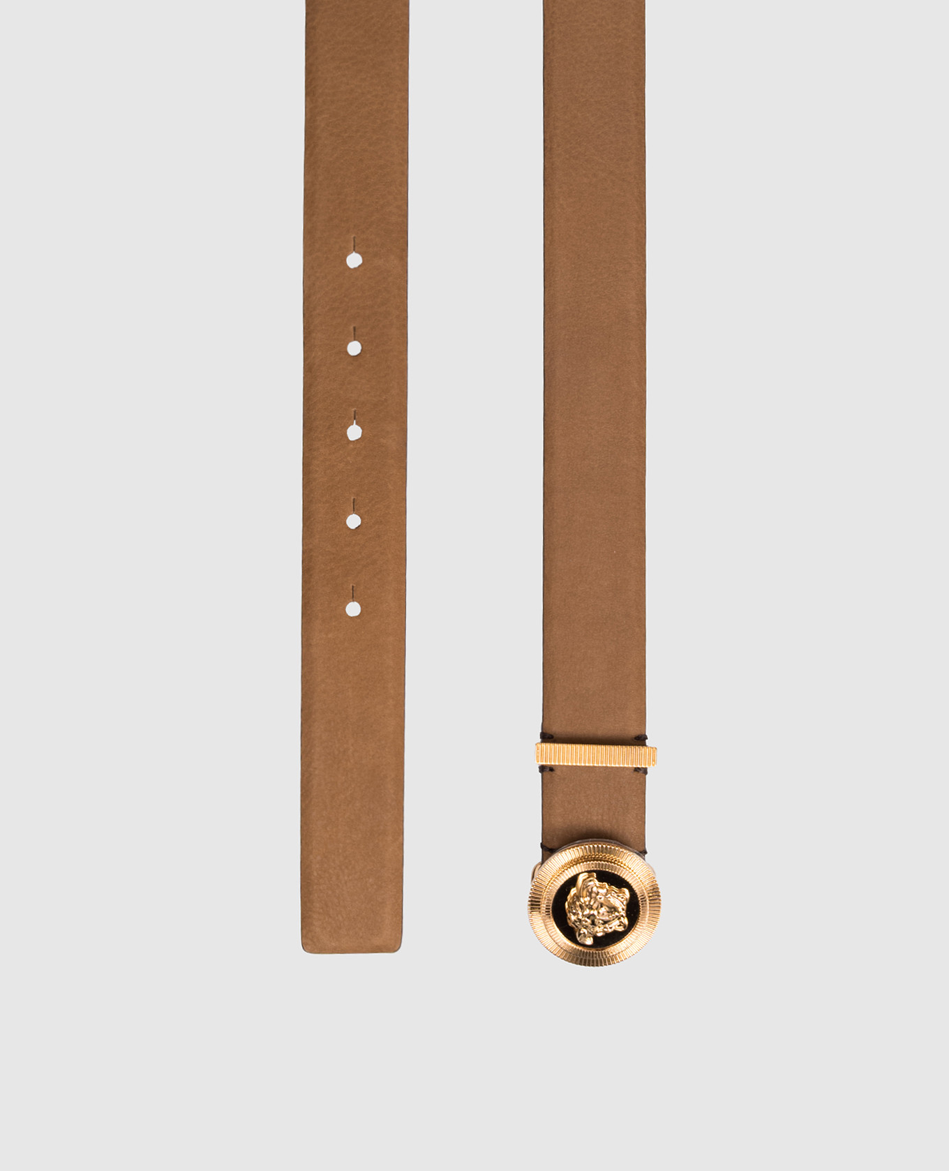 

Medusa Biggie brown nubuck belt Versace