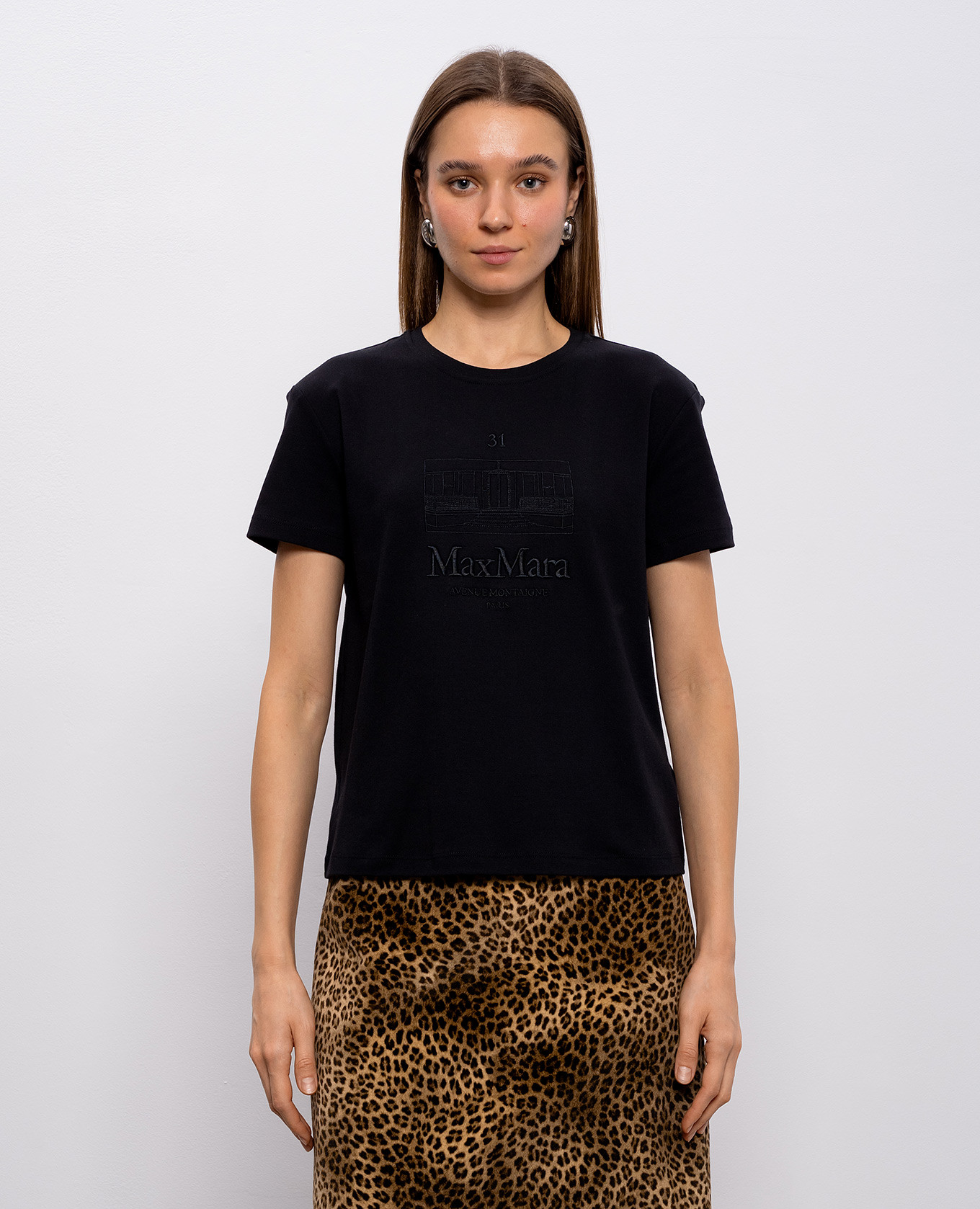 

Black T-shirt SMMBELLA with logo Max Mara