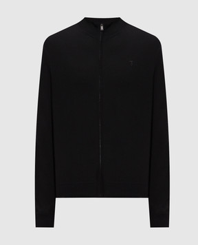 Trussardi Black cardigan with embroidered emblem M0188000085NMK603K01