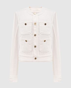 Balmain Ivory denim jacket HF1TC225DG14