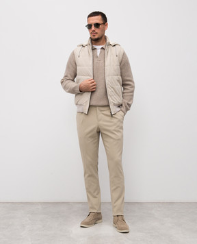 Pini Parma Beige suede vest PADVESUETAU
