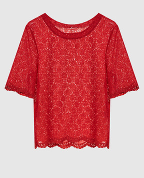 Ermanno Scervino Red lace top D482L397EQV