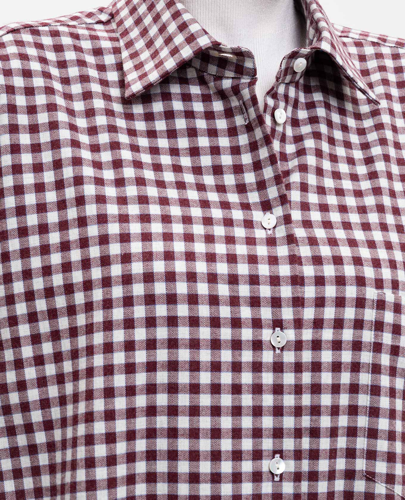 

Burgundy checkered shirt Babe Pay Pls