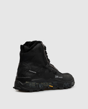 Premiata Black Trivor boots with fur TRIVORU