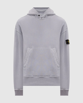 Stone Island Blue hoodie with logo patch L2S156100023S0A20