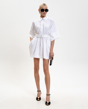 Givenchy White mini shirt dress with belt BW22NE1634