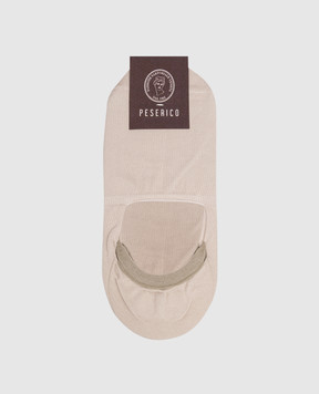 Peserico Grey socks with footprints and logo R74028C0CC807