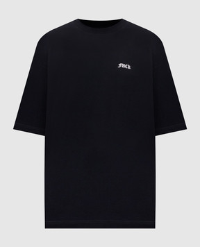Vetements Black T-shirt with print ME76TR189Bw