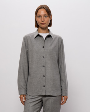 Peserico Gray wool shirt S2162802581
