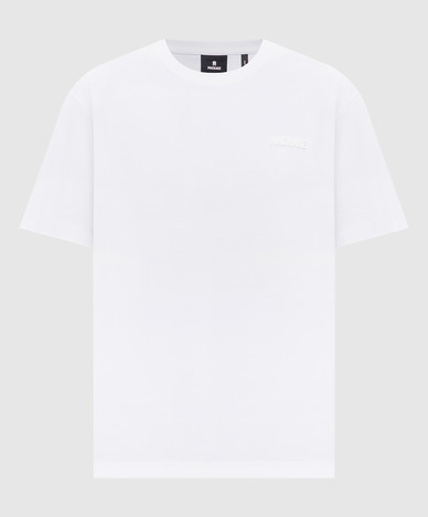 White T-shirt with textured logo