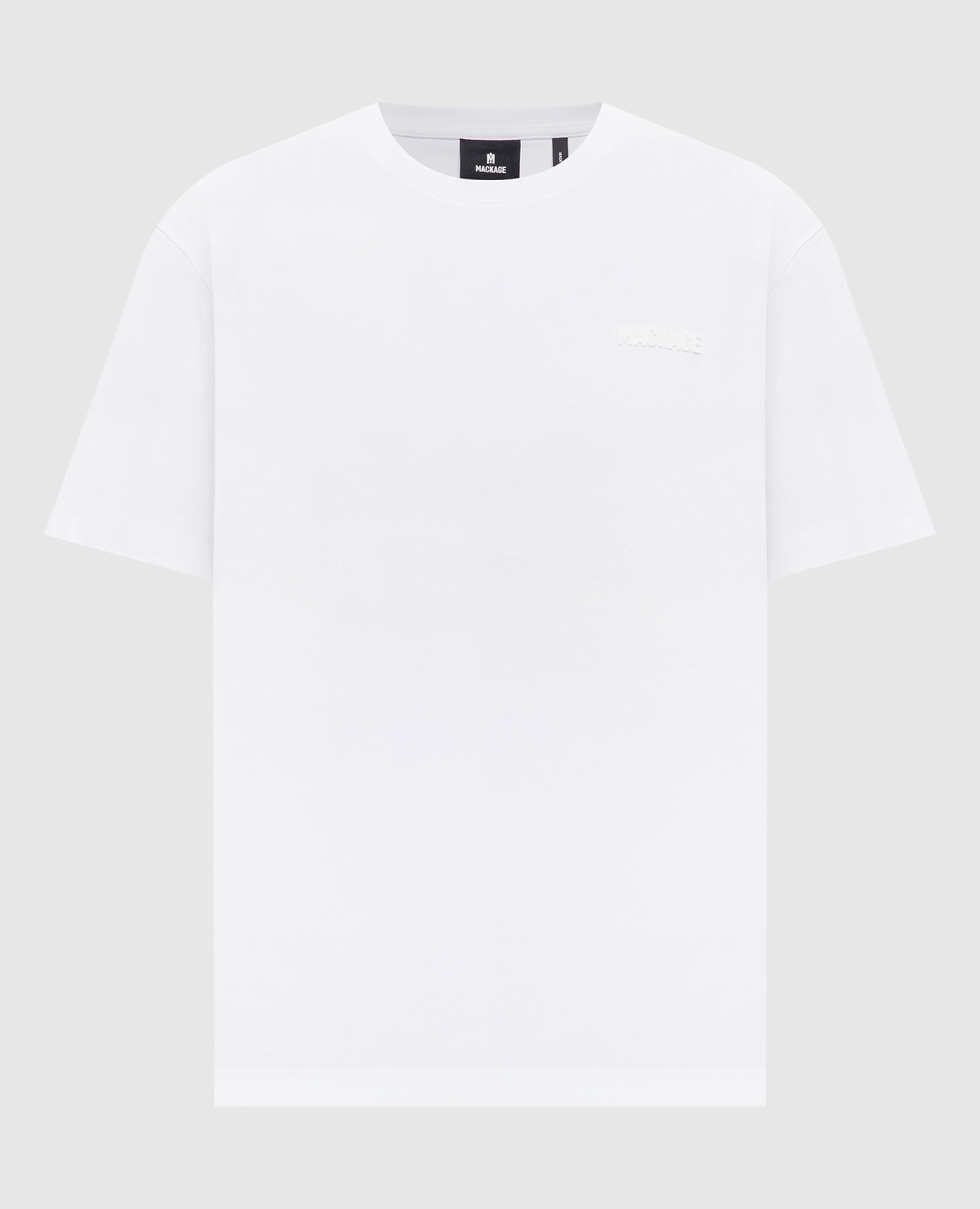 White T-shirt with textured logo