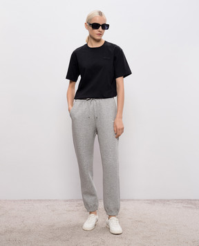 Mackage Black T-shirt with textured logo TEEW