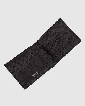 Tom Ford Black leather wallet with logo print Y0228LCL158S