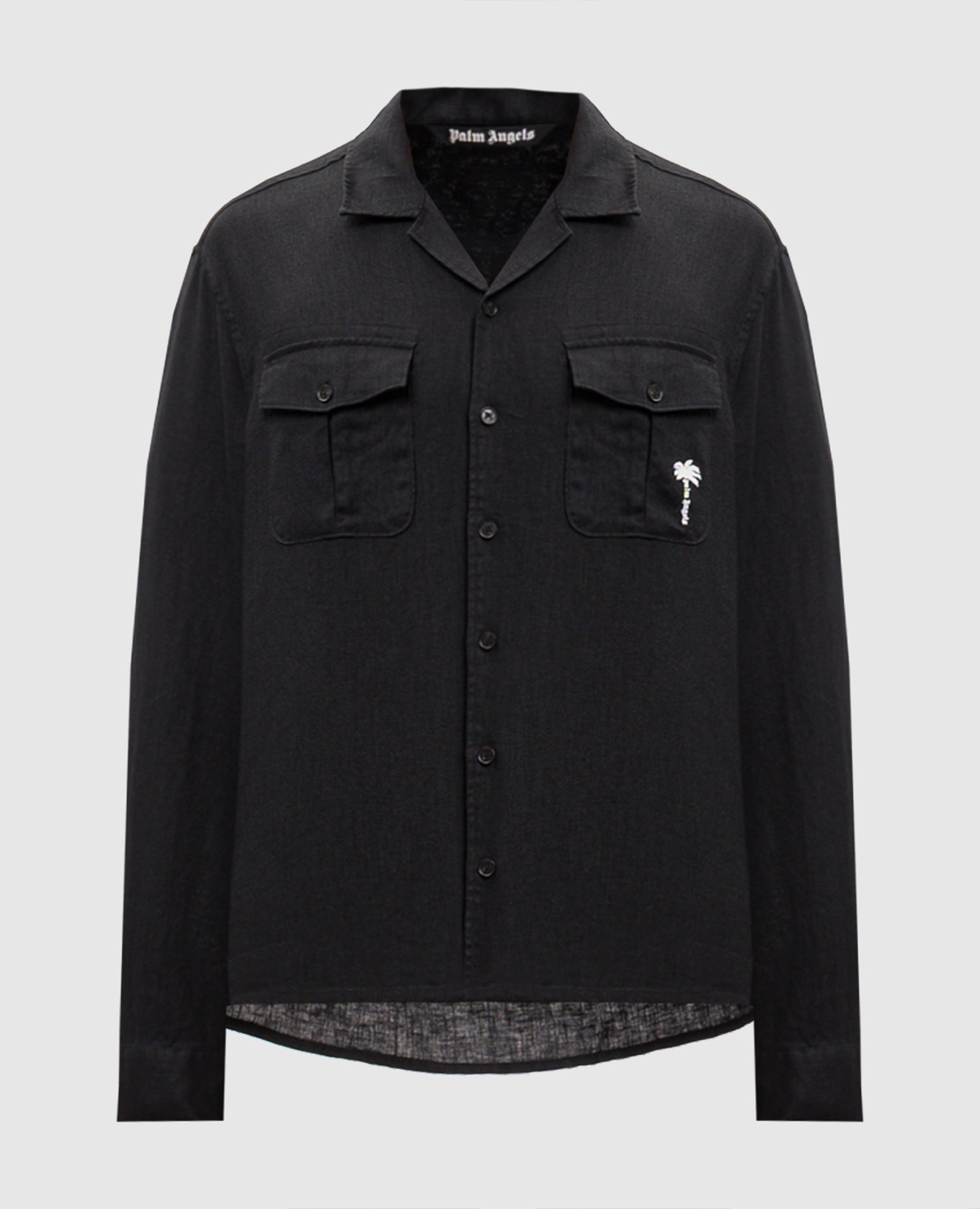 Black linen shirt