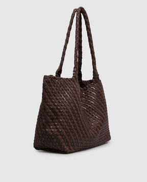 Gianni Chiarini Aurelie brown woven tote bag BS12067COMMWPLINT