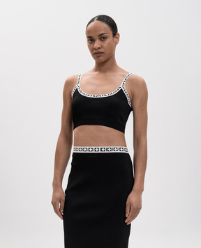 Versace Black top with logo embroidery 10253561A18357