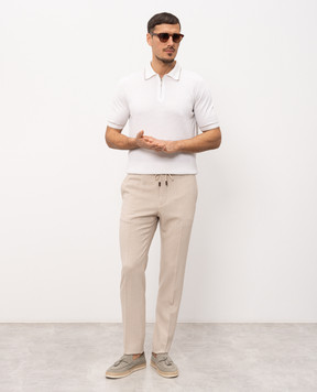 Slowear Beige wool, silk and linen pants 1T007790490